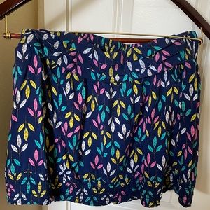 Boho mini skirt w/ multicolored leaves (Nordstrom)